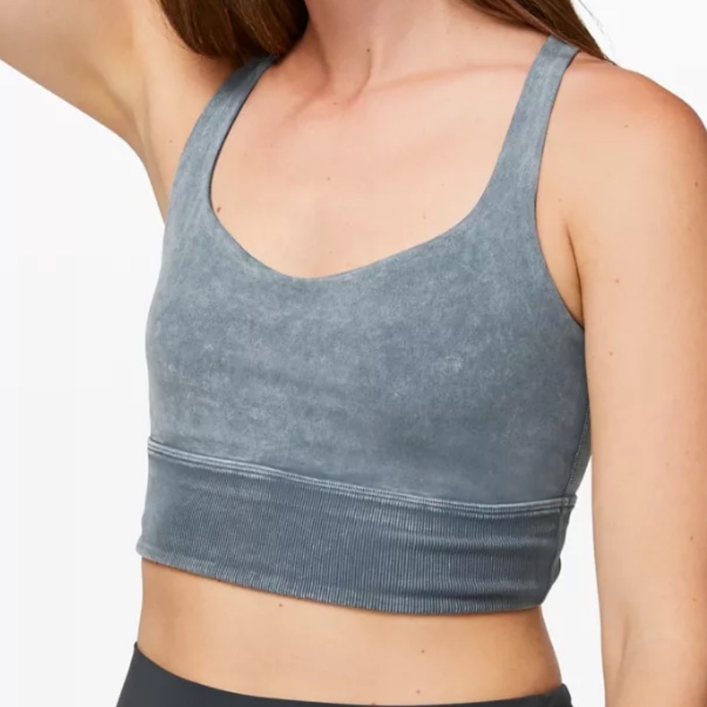 Lululemon Free To Be Bra *Long Line Rib Snow Wash Washed size 10 - Picture 7 of 16